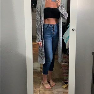 Aztec print hooded duster